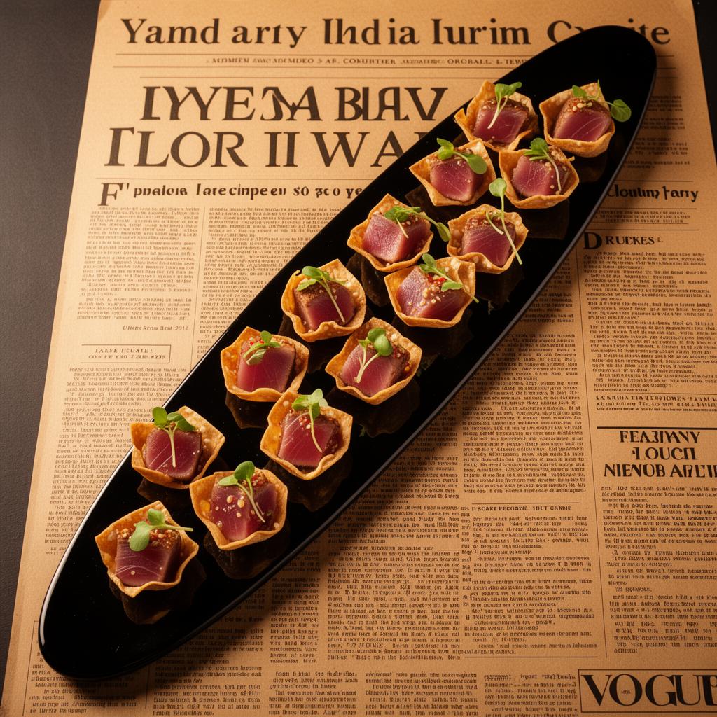The Headline — designer tray presentation